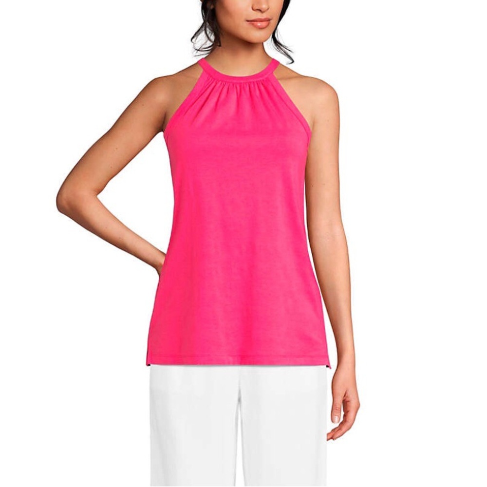 Lands End ~ Halter Neck Tank ~ XS ~ Hot Pink ~ NWOT